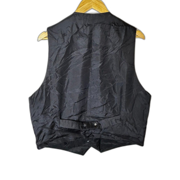 Carrot & Gibbs Men's Silver Gray 100% Silk Paisley Hand-Crafted Suit Vest Sz 42 - Picture 8 of 14